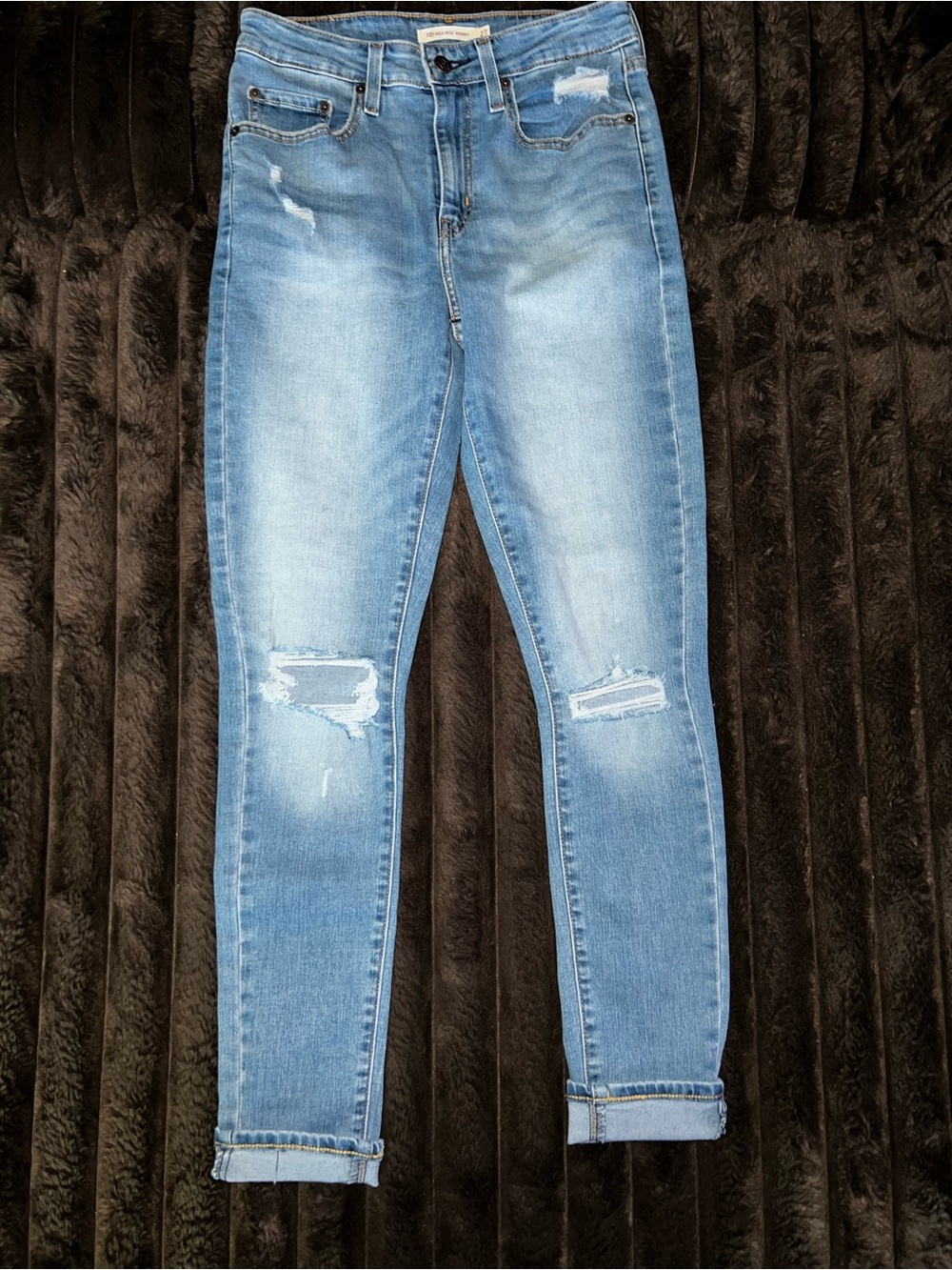 Levi's 721 High Rise Skinny Light Blue Denim